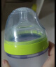 可么多么（como tomo）婴儿新生儿宽口径硅胶奶瓶 仿母乳防胀气 (3-6月) 绿色 250ml 实拍图