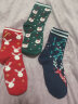 芬腾可安袜子女3双装精梳棉圣诞节礼物中筒地板袜保暖少女袜Q9333761880 实拍图