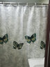揽奢  蝴蝶飞 涤纶布浴帘防水防霉加厚浴帘布卫生间浴室隔断帘   定制 180*180高+2.0直杆 实拍图
