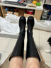 百丽（Belle）周雨彤同款月光骑士靴女冬季商场款显瘦长靴3EL73DG4 【周雨彤同款】柔雾黑（哑光面） 38 (240mm) 实拍图