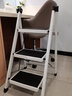 奥伦福特 家用梯子伸缩工程梯折叠多功能升降人字梯伸缩室内加厚两用梯 经典加厚-三步白色 实拍图