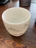 钰铨龙门 山水茶杯 德化羊脂玉瓷手绘主人杯功夫茶具白瓷喝茶杯单杯套组 手绘山水迎福杯-5号（约100ml) 实拍图