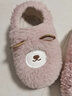 酷趣（Coqui）棉拖鞋秋冬舒适毛绒加厚保暖棉拖鞋童款 粉色34-35 CQ2303 实拍图