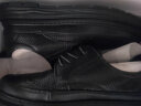 海澜之家HLA皮鞋男士复古雕花透气商务皮鞋HAAPXM3ACV0174 黑色冲孔款42 实拍图