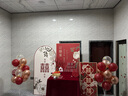 莱邦宸 订婚全套布置 2025新款订婚装饰摆件KT背景板布置套装气球装饰 定制/花+摆件+可乐+礼箱+画架 实拍图