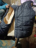 啄木鸟棉马甲男秋冬季款加绒中老年爸爸装男士宽松无袖保暖背心衣服男装 黑色（一件装） 4XL 实拍图