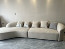 HODW 意式轻奢布艺沙发现代简约客厅小户型异形科技布弧形广东沙发 转角沙发【3.6米】猫爪皮 4cm乳胶座包 实拍图