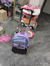 中小学生书包拉杆架书包通用男女爬楼梯可折叠六轮手拉拖车架子 黑色加高加宽大轮（可折叠爬楼） 实拍图