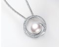 周大福 ENZO商场同款18K金Akoya海水珍珠钻石项链女EZT480生日礼物 40cm 实拍图
