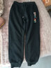 新雁过妆楼冬季羊羔绒运动裤女加绒加厚秋冬裤子宽松休闲卫裤女外穿女裤棉裤 黑色-平口脚800 XXL适合125-138斤 实拍图