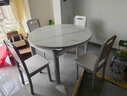 匠赐良品 岩板餐桌椅组合 现代简约轻奢家用小户型可伸缩折叠饭桌 方圆两用吃饭桌子实木餐桌餐厅家具 一桌四椅（实木椅子） 120cm *76cm*76cm 实拍图