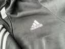 adidas休闲舒适三条纹毛圈布连帽夹克外套女装秋季阿迪达斯轻运动   黑色/白   L 实拍图