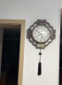 汉时（Hense）新中式挂钟万年历客厅时钟复古挂墙石英钟表HW8594大号纸盘42cm 实拍图