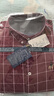 诺贝尔保罗保暖衬衫男士加绒加厚免烫刺绣马标时尚商务休闲中青年格子衬衣 BN8211 红格 42 【建议160-170斤】 实拍图