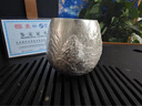 甲牛轻奢 银杯子999纯银主人杯瓷鎏银大号单杯加厚酒杯养生复古茶盏 全鎏银山水人家直口140ml-礼盒装 实拍图