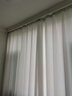 金蝉窗帘窗纱幻影纱透光不透人白纱不易勾丝成品挂钩式纱帘 白色 宽250*250高 挂钩一片 实拍图