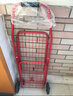 杰适（jieshi）爬楼买菜购物车便携可折叠老年手拉车手推车行李车拖车铁质菜篮车 小购四轮红色 实拍图