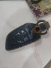 AirCYC宝马钥匙套真皮5系3系1系7系 X3 X1 X5 X6 530钥匙包钥匙扣壳复古 A款【刀锋卡扣款】疯马皮蓝色 实拍图