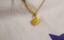 六福珠宝18K金镂空心形彩金吊坠不含项链礼物 定价 黄色-总重约0.42克 实拍图