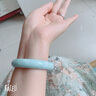 净心石 飘花翡翠玉手镯女款 内径约57-58mm（尺寸详询客服） 实拍图