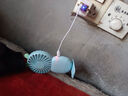新水星桌面usb小风扇迷你办公室学生宿舍床头静音小电扇桌面小型台式电风扇上班族小风扇 5寸【一档调节-蓝色】USB直插桌面风扇 实拍图