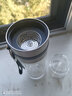 杜耕 茶水分离泡茶杯双层中式玻璃杯子花茶水杯男大容量简约隔热杯 500ML钢本色（加厚底） 实拍图