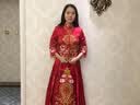 红妆饰佳 秀禾服新娘2026新款中式婚纱礼服结婚敬酒服旗袍女 深红色无钻款 M 实拍图
