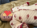 婧麒宝宝拜年服连体衣服冬装夹棉百日宴满月红色新生婴儿过年 满印福兔【保暖款】 80cm 实拍图