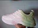 卡帝乐鳄鱼（CARTELO）老爹鞋男鞋2025秋季鞋子男网面鞋厚底休闲鞋男士运动鞋 白绿 43 实拍图