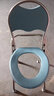 善幸折叠不锈钢坐便椅老人孕妇坐便器蹲厕椅马桶病人通用助便器大便椅 O型灰色靠背-高38cm-坐垫 实拍图