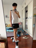含雅 全身穿衣镜子贴墙自粘家用卧室墙面免打孔挂墙粘墙试衣落地镜子 经典黑70*170【挂墙、落地】 实拍图