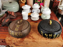 诺爵 复古烟灰缸茶桌旁怀旧创意个性烟盅树脂带盖客厅家用密封做旧 黑金天道酬勤 实拍图