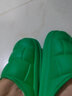 华美健步防水踩屎感按摩居家情侣棉拖鞋轻简保暖舒适秋冬季室内加绒软底棉鞋女款HM2380A绿色40-41码 实拍图