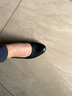 强人高跟鞋女4CM粗跟通勤皮鞋舒适优雅尖头女鞋 JDA170013 黑色 38 实拍图