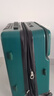 广璐迪可扩展前开盖学生行李箱拉杆箱男大容量密码旅行箱女小登机皮箱包 前置开口 拉链箱 /墨绿色+干湿分离 20英寸 登机款+双充电口+可扩展 实拍图