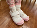 月星童鞋 日本制进口 幼儿园室内小白鞋四季女童居家鞋透气男童帆布鞋 粉色 28 (内长17.5cm适合脚长17cm) 实拍图