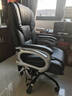 凯联（KAILIAN）真皮老板椅可躺办公椅按摩大班椅舒适久坐电脑椅家用转椅高档椅子 贵族黑+搁脚 纳帕皮+按摩 实拍图