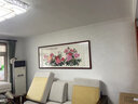 万叶居福（WanYeJu）纯手绘牡丹画花开富贵图新中式客厅装饰画国画挂画山水画字画壁画 花开富贵福满堂B【千层牡丹】 86*218CM【展会级红褐实木镜框】 实拍图