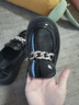 九寸阳光复古乐福鞋女2025年夏新款松糕厚底小皮鞋子金属水钻玛丽珍单鞋女 黑色【36】码 偏小半码 实拍图