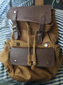 CalaceKonla双肩包男旅行背包帆布复古大学生书包大容量电脑包商务休闲潮CK09 咖啡色 实拍图