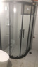 九牧（JOMOO） 【定制】 移门弧形整体淋浴房一体式淋浴玻璃隔断浴屏干湿分离E5 雅黑光玻1.0*1.0（高1.9m） 实拍图
