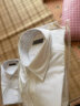 十米布（SHIMIBUman） 男士短袖衬衫夏季商务休闲免烫白衬衫修身职场正装白衬衣男上班 白色方领 39 晒单实拍图
