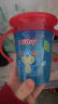 努比（Nuby）宝宝喝水杯带手柄360度吮吸魔术学饮杯啜饮杯嘬口敞口杯带防尘盖 蓝色 猴子-PP材质240ML 实拍图