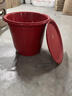 甲东里塑料家用大号红色乔迁新居结婚用品红桶加厚喜桶水桶手提陪嫁米桶 喜庆红加大号水桶 实拍图