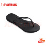 havaianas哈唯纳Slim细带夹脚女人字拖平底海边沙滩夏情侣拖鞋 0090-火耀黑 37-38 巴西码 实拍图