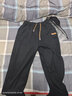 凡迪时尚裤子男秋季新款休闲裤男潮流韩版直筒大码长裤宽松抽绳束脚裤 黑色2309（秋季） 4XL （160-170斤左右） 实拍图