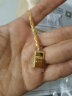 六福珠宝光影金足金实心小金砖黄金项链套链计价HIG30137B 约11.82克-大版 实拍图