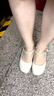 啄木鸟真皮2024年休闲软底玛丽珍女鞋平底浅口单鞋女夏季小皮鞋不磨脚 白色 断码清·仓 39 实拍图