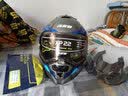 GSB摩托车头盔双镜片公路大码越野拉力全盔机车夏季长途摩旅男女四季 水晶 2XL 适合59-61头围 实拍图