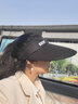 冰依茹遮阳帽子女士夏季可折叠太阳帽骑车户外旅游防晒帽紫外线空顶帽子 黑色 实拍图